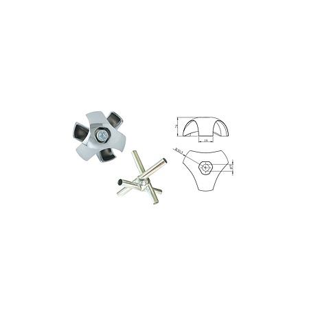 Conector din metal pentru 3 bare Conector din metal pentru 3 bare