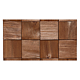 Panou decorativ din lemn Stegu Quadro 2, interior, 380 x 380 x 6-14 mm, 4 buc/cutie