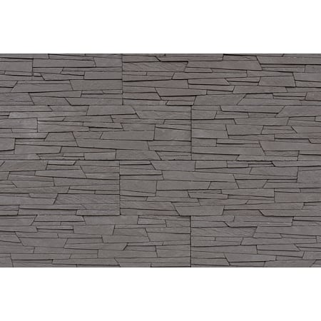 Piatra decorativa Modulo Impuls Graphite, exterior/interior, montaj fara rost tip placa cu placa, nuante de negru, 36,8 x 9,8 x 1,7 cm
