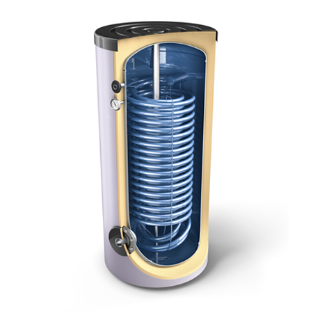 Boiler indirect cu o serpentina marita pentru pompele de caldura Tesy EV 2x15 S 200 60, 200 l, 84 kg