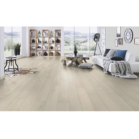 Parchet laminat 10 mm Kronospan Atlantic K667 Alpaca Ethereal Oak, nuanta deschisa, clasa de trafic 33, twin click + si 1click2go pure +, 1288 x 195 mm