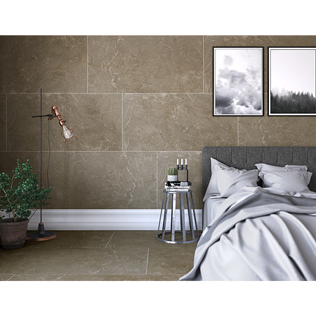 Gresie exterior/interior Kai Stoneline Brown, portelanata, rectificata, mata, pasta alba, PEI 4, R9-10, 60 x 120 cm