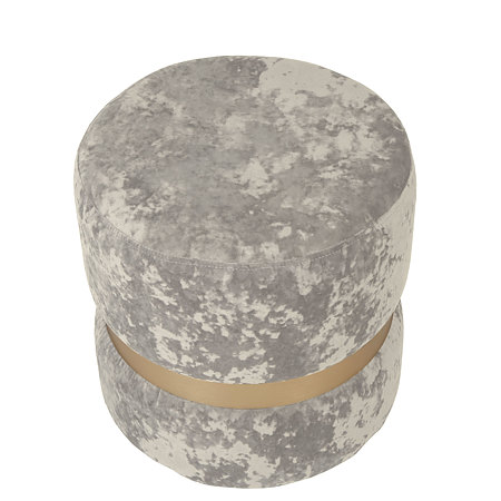 Taburet Ring, inel auriu, catifea crem E04, rotund, 38 x 38 x 40 cm