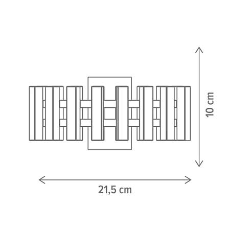 Aplica LED Piano AP1, KL141023, 6W, 4000K, negru, alb