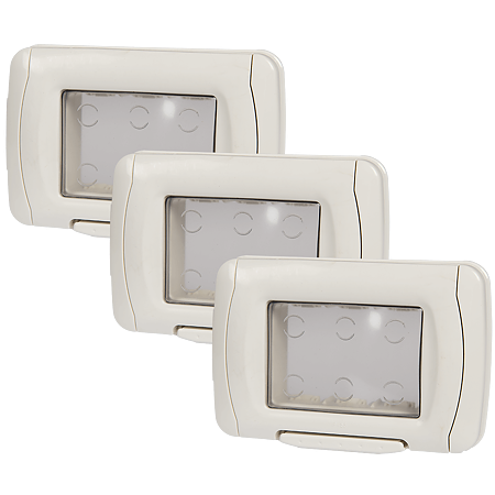 Rama protectie cu capac transparent Comtec Stil, 3 module, 83 mm