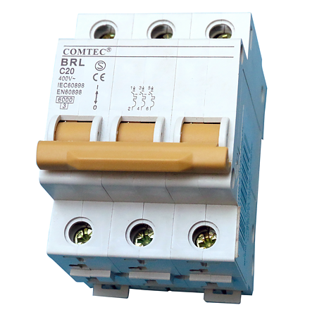 Intrerupator automat BRL 6kA MCB, Comtec 3P, 20A