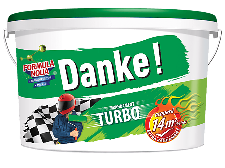 Vopsea lavabila interior Danke Turbo, alb, 8.5 l