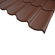 Tigla metalica, maro ciocolatiu, RAL 8017, mat, grosime 0.45 mm, 2.845 x 1.180 m