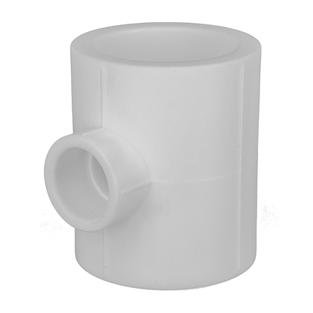 Teu redus PPR 50 mm Supratherm, 25 x 50 mm, filet interior, alb