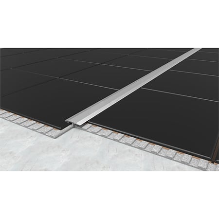Profil de trecere fara diferenta de nivel SET S56 BLK, aluminiu, tip T, negru, 2.5 m