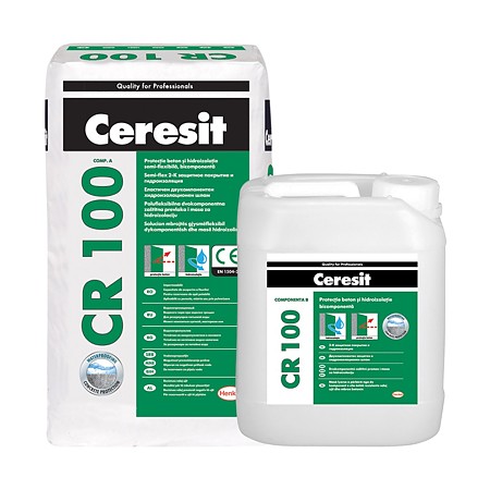Mortar hidroizolant Ceresit CR 100, semi-flexibil, bicomponet, 25 kg
