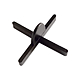 Distantier placi ceramice, tip cruce, refolosibili, polipropilena, negru, 1 mm, 100 bucati