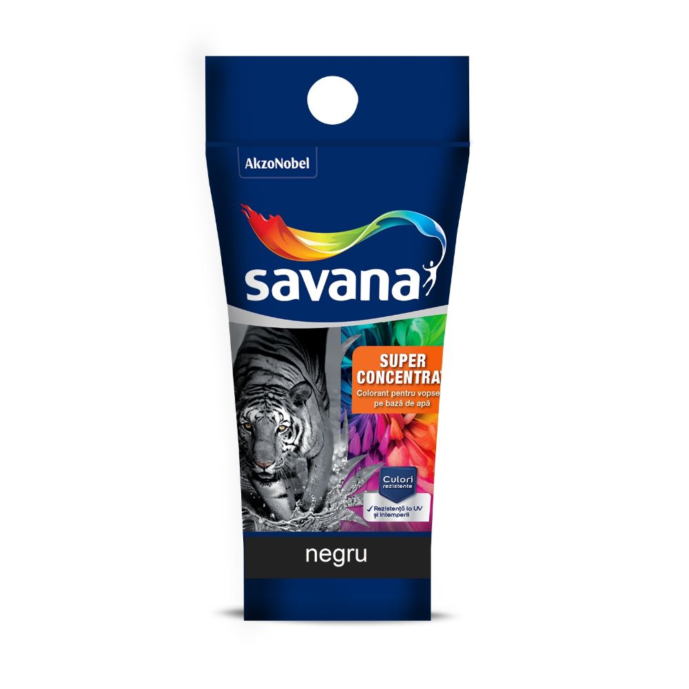 Colorant vopsea lavabila Savana super concentrat, negru T01, 30 ml Colorant