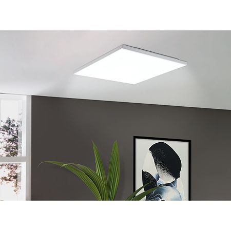 Plafoniera Calemar S, plastic, LED, 19 W, 43.7 x 43.7 cm