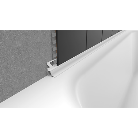 Profil colt pentru cada Profilplast din PVC moale, alb 101, 8 mm