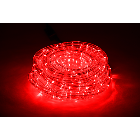 Tub luminos cu 24 LED-uri, rosu, 10 m, interior/exterior, alimentare inclusa