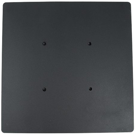 Baza patrata pentru postament masa, otel, negru, 460 x 460 mm
