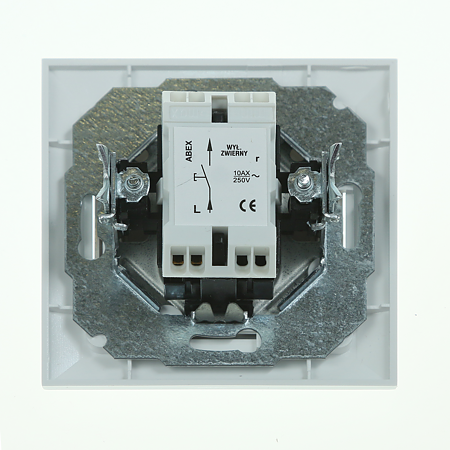 Buton cu revenire Esperia, IP20, alb perla Buton cu revenire Esperia, IP20, alb perla