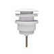Ventil cu corp de scurgere Wirquin, universal, cu surub central, Quick-clac, alama, alb mat Ø1''1/4 inchi x Ø 63mm