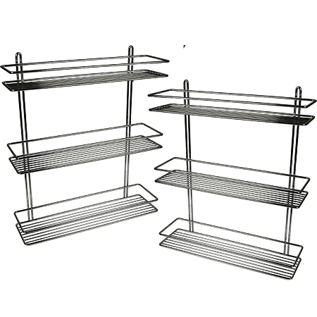 Suport cani si pahare, fier cromat, 40,3 x 11,5 x 47 cm, 3 etaje