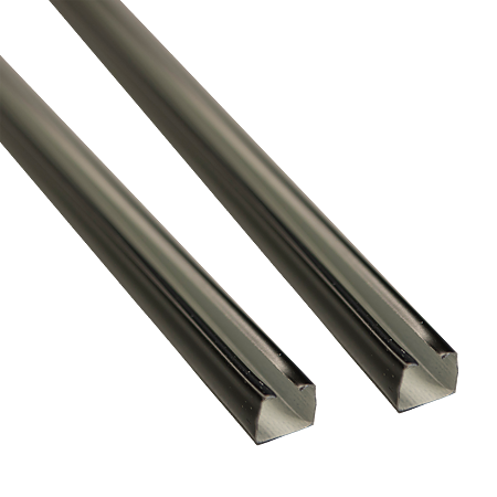 Sina U pentru perdea, metal, negru, 250cm