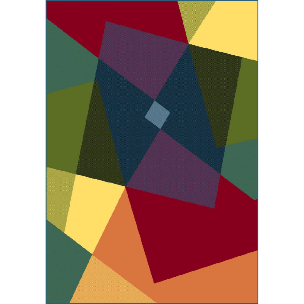 Covor Kolibri 11486/125, 100% Polipropilena Friese, Model Geometric Multicolor, 160 X 230 Cm