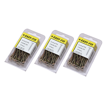 Set holsuruburi, cap semibombat, otel, 4 x 45 mm, 16 bucati