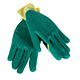 Manusi de protectie HS-04-002, tricot + latex, marimea 10, galben/verde