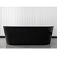 Cada baie freestanding Sanotechnik, ovala, negru, 170 x 75 x 58 cm