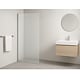 Paravan dus / walk in Sanotechnik Sanoflex L90, sticla securizata, riflata, tratament Easy Clean, grosime 6 mm, fara accesorii, 88–99 × 200 cm