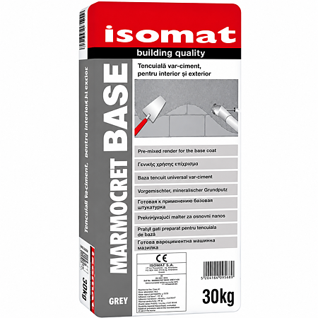 Tencuiala var-ciment Isomat Marmocret - Base, gata preparata, interior/exterior, 30 kg
