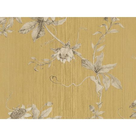 Tapet vinil Preloved Passion 220903, model floral, galben/gri,  0.53 x 10 m
