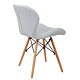 Scaun bucatarie / living Eliza, tapitat, piele ecologica, cadru de lemn, alb, max. 110 Kg., 73 x 47 cm