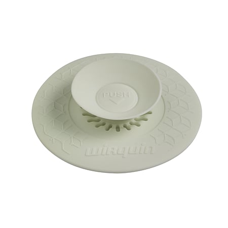 Dop universal din silicon UPPY Wirquin, 2in1 filtru si dop, alb mat, Ø110mm