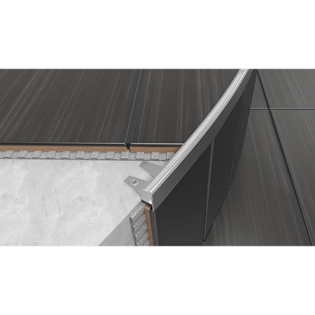 Profil pentru treapta din aluminiu indoibil Set Prod S91 cu latime 20 mm, masliniu, 2,5 m