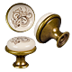 Buton antichizat Victoria MLK-10, zamac/portelan, 29 x 24 mm 