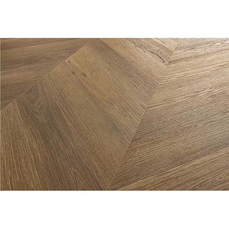 Pardoseala SPC 4,5 mm Afirmax Chevron stejar Frisco, impermeabila, nuanta medie, clasa de trafic 32, sistem de imbinare clic 5G, montaj chevron placi A si B,  600 x 120 mm