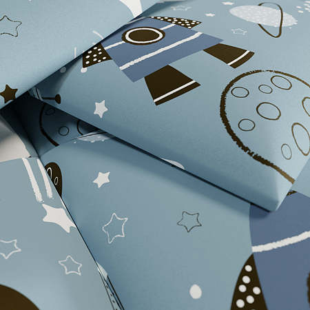 Panou decorativ tapitat, Kids Cosmo, patrat, 300 x 300 x 37 mm
