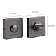 Set manere Yale Verona, cu  rozete cu buton incluse, aluminiu, negru