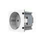 Modul priza simpla Schuko Livolo VL-FCTC16A, policarbonat, alb