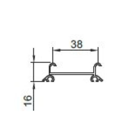 Profil rulare jos aluminiu Omega/MultiOmega/House/Sloping, 4 m