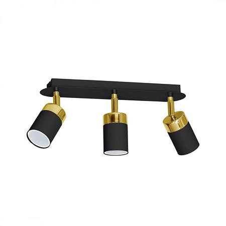Spot Joker, 3 x GU10, metal, negru/auriu