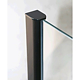 Perete fix dus / walk in Sanotechnik Sanoflex Young Black BF100, sticla 6 mm clara, profil negru mat, 95-97 x 195 cm cm