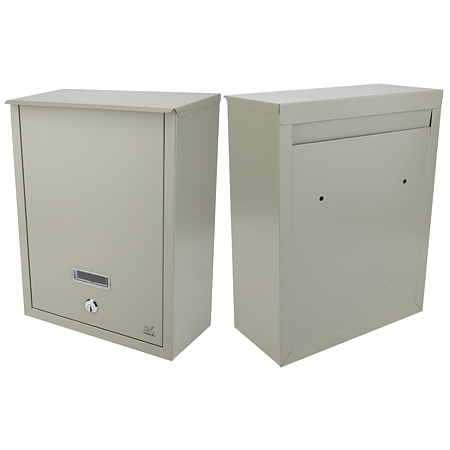 Cutie postala exterior, otel, gri, 2 chei, 260 x 335 x 120 mm