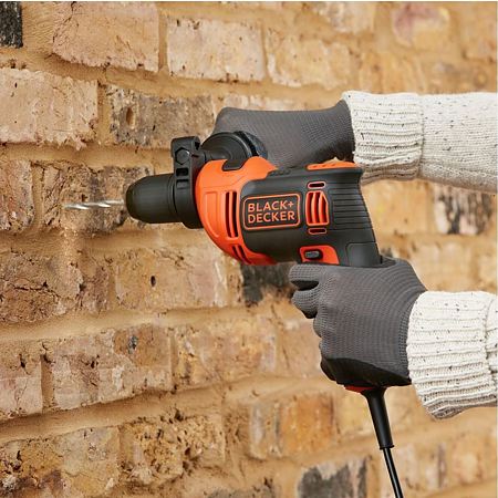 Masina de Gaurit cu percutie Black&Decker, Negru / Portocaliu, BEH710, 710 W, 2800 rpm