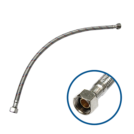 Racord Fanski, EPDM,  crom, flexibil, 3/8", 500 mm