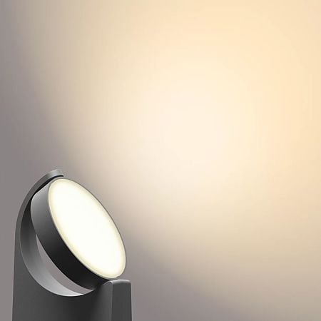 Stalp de iluminat ornamental, exterior, Mimosa Philips, 1 bec LED, IP44, 7 W, 4000 K
