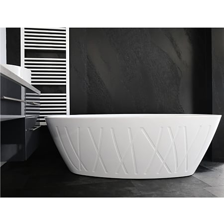 Cada baie freestanding Sanotechnik Las Vegas G9034, montaj universal, acryl, finisaj lucios, alb, 180 x 80 x 56 cm
