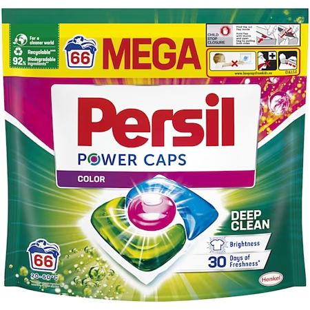 Detergent rufe Persil Power Caps Color, rufe colorate, 66 capsule