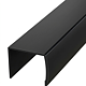 Profil din aluminiu tip U, negru, 3 m